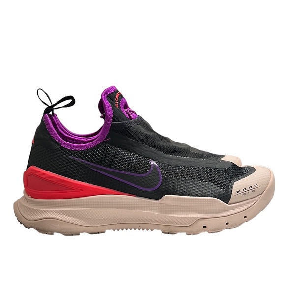 Nike ACG Zoom Air AO Black & Laser Crimson Sneakers Size 6 - Picture 1 of 9